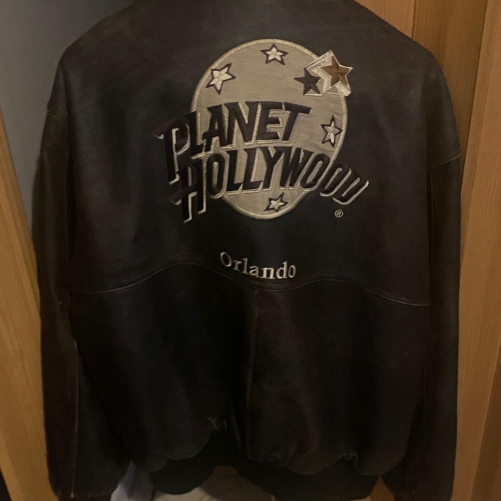Planet Hollywood Orlando Black Leather Jacket